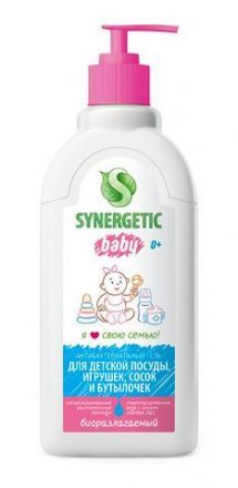 Средство для мытья детской посуды, сосок, бутылочек и игрушек Synergetic (500 мл)